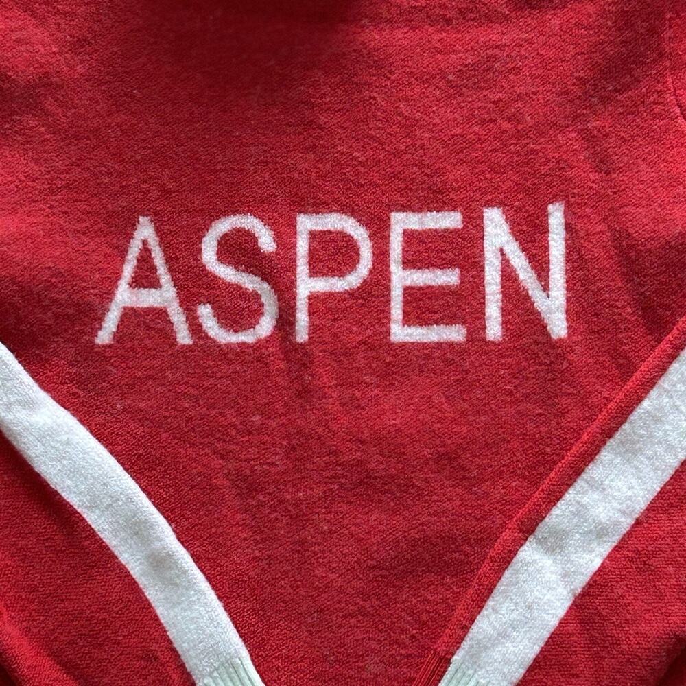 Aspen Snow Society 100% Italian Merino Wool Turtleneck Sweater Womens Medium Red - Picture 3 of 9